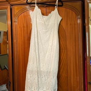 White spaghetti strap sun dress